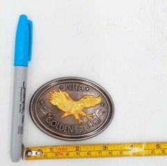 Golden Eagles Belt Buckle NRA Vintage USA National Rifle Association Western