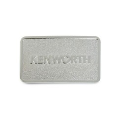 Kenworth Trucks Etched Nickel Wordmark 3.5&Prime; x 2&Prime; Belt Buckle