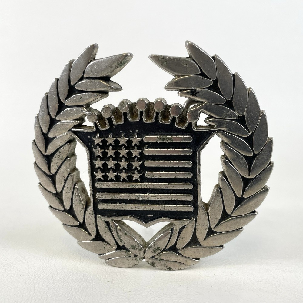 Famous Stars and Straps American Flag Cadillac Belt Buckle Y2K Large VTG Travis