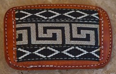 BELT BUCKLE Leather Cowboy Aztec Style High Quality Handcrafted in Mexico