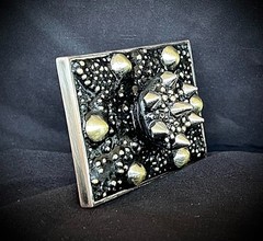 “Heavy Is the Head” New Gothic Industrial Belt Buckle OOAK Darren McNeese