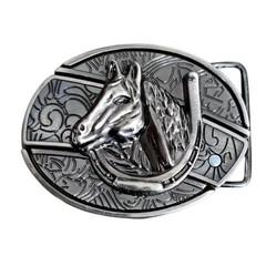 Western Horse 2 in 1 Zinc Alloy Metal Belt Buckle