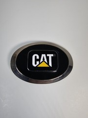 Vintage CAT CATERPILLAR Belt Buckle Tractor CHROME Big Diesel