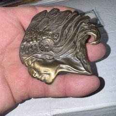 Old Indian Chief Head Vintage Rare Old Belt Buckle Free-shipping