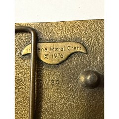 Vintage 1976 Indiana Metal Craft Buick Eagle Belt Buckle Brass Tone GA 25 Mens