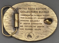 VTG Hesston 1980 National Finals Rodeo Sixth Edition Collector&rsquo;s Belt Buckle