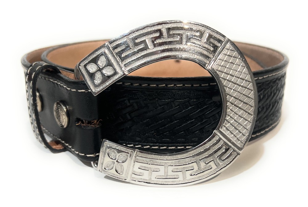 STAINLESS STEEL HORSE SHOE WESTERN BELT BUCKLE, HEBILLA CHARRA HERRADURA VAQUERA