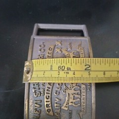 Vintage Levi Strauss & Co.Original Riveted Brass Belt Buckle Made in USA