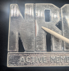 NRA Active Member Metal Belt Buckle National Rifle Association Black Tarnished