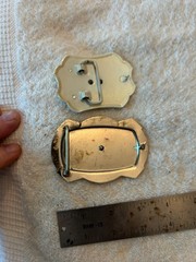 Lot 2 Vintage Belt Buckle Western Horse Bull Riding