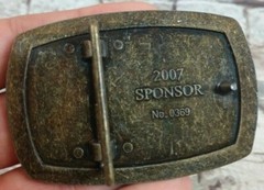 The American Veterans Disabled for Life Memorial Belt Buckle 2007 Sponsor #0369
