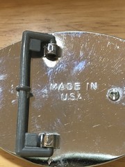 SILVER TONE MADE IS USA JESUS BELT BUCKLE 4&Prime; X 2.75&Prime;