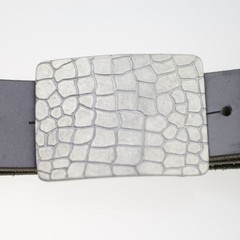 Croco Look Belt Buckle Zamak Raw – Striking Urban Style Industrial Design
