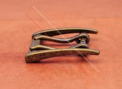 Sturdy Antique Brass Double Pin Prong Leathercraft Belt Buckle Fits 45mm Strap