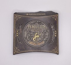Pendleton Whisky 2021 “Let’er Buck” Belt Buckle- Montana Silversmiths- New