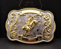 ROCK BULL RIDE RODEO LONG HUGE RODEO BIG COWBOY TEXAS WESTERN SHINE BELT BUCKLE