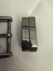 Belt Buckle 1.25” Belt Making Replacement Single Prong Black Gun Metal + Loop