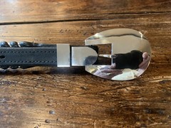 Very Navajo James Reid style Sterling Silver Belt Buckle 45-47-1.1/8”-.75”✅‼️