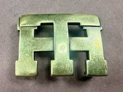 Tommy Hilfiger Monogram TH American Clothing Brand Apparel BrassTone Belt Buckle