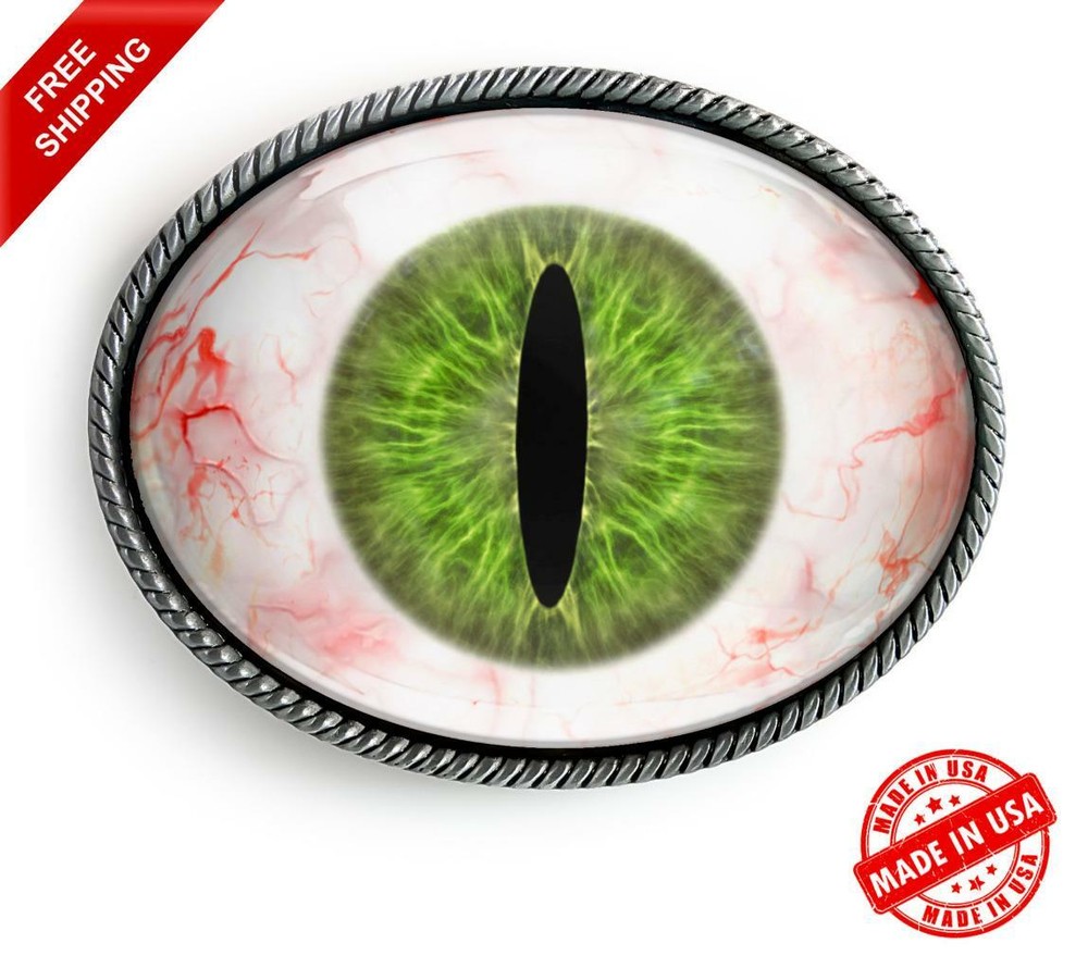 Monster Eyeball Belt Buckle – Halloween Taxidermy Cosplay Buckle – 56-E