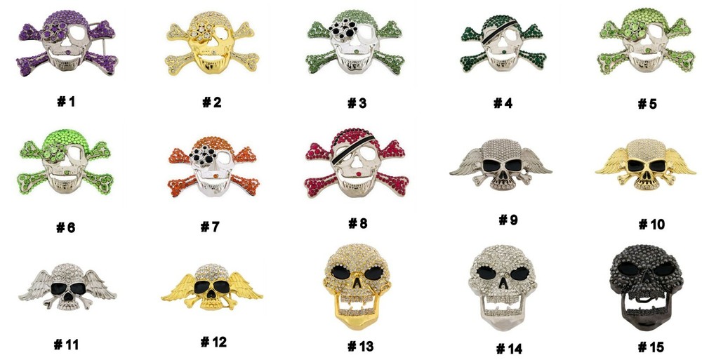 Skull Belt Buckle Men&rsquo;s Women Blinged Out Rhinestones Rock Hip Halloween Costume