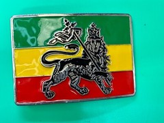 Rastafarian Lion Judah Flag Reggae Rasta African Jamaican Reggae Belt Buckle