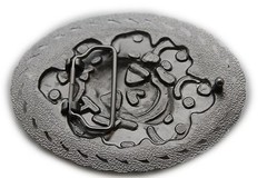 New Men / Women Dark Silver Metal Belt Buckle Fashion Skeleton Skulls Halloween