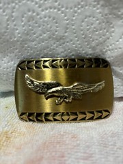 Eagle Embossed Brass Solid Belt Buckle