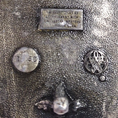Belt Buckle Winchester Western Pewter Silver Tone Vintage 3.5&Prime; x 2.75&Prime;
