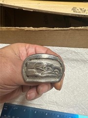 Vintage Seattle Seahawks Solid Bronze Belt Buckle