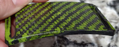 GRIP6 BELT BUCKLE – DARK MATTER CARBON FIBER with YELLOW – 1.5 INCH WIDE