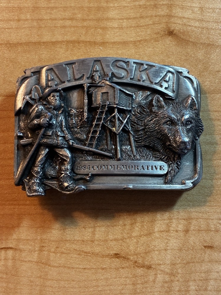 Vintage 1894 ALASKA COMMEMORATIVE 3D WOLF HEAD & Miner LIMITED EDITION 257/2500
