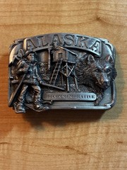 Vintage 1894 ALASKA COMMEMORATIVE 3D WOLF HEAD & Miner LIMITED EDITION 257/2500