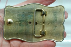Vintage Agate Stone Silver Tone Western-style Mens Belt Buckle