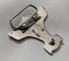 THORS HAMMER Silver Metal Belt Buckle Mjolnir Viking