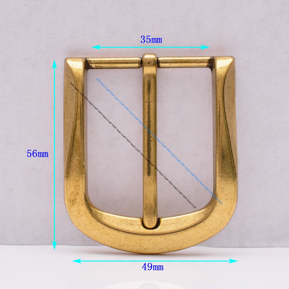 Metal Vintage Gold Mens Single Prong Jeans Pin Handmade DIY Leather Belt Buckle