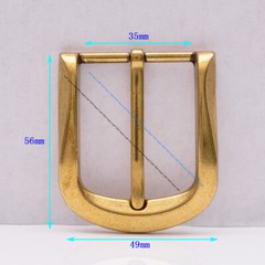 Metal Vintage Gold Mens Single Prong Jeans Pin Handmade DIY Leather Belt Buckle