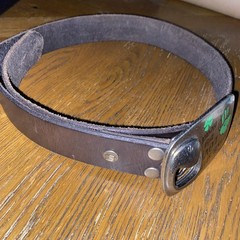 Irish Bottle Opener Belt Buckle W Leather 40” W Dark Brown Belt W Saying