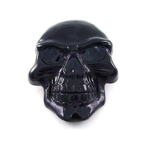 Demon Evil Skull Skeleton Biker Motorcycle Tattoo Black Chrome Metal Belt Buckle