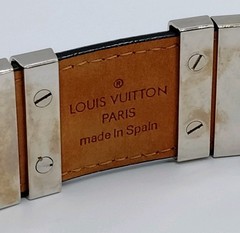 RARE Authentic Louis Vuitton Belt Black Metal STUNNING 30 Waist