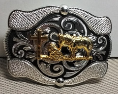 PRAYING COWBOY Western Belt Buckle Hebilla Vaquera