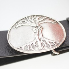 Oval Tree of Life Belt Buckle – Two Lovers as Tree of Love