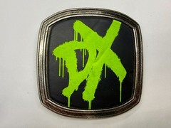 D Generation X WWE Silver DX Black Green Metal 2006 Wrestling Used Belt Buckle