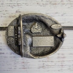 Siskiyou Buckle Co Eagle American Belt Buckle Silver Pewter Tone Metal 1987
