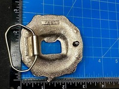 Kalan Brand Lucky Four Leaf Clover Belt Buckle and Bottle Opener Green Silver