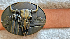 BELT BUCKEL ~ Western Style Apache desert motief