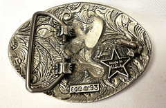 VTG American Eagle Patriotic Pewter Belt Buckle 1993