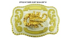 Scorpion Belt Buckle Gold Silver Metal New Mens Womens Zodiac Sign Rodeo Western