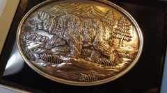 Nocona OVAL ANTIQUE SCROLL Grizzly Bear BUCKLE Belt Buckle 37045