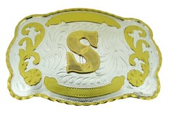 New Men Women Initial Letter A B C D G J K L M R S T W Belt Buckle Rodeo Western